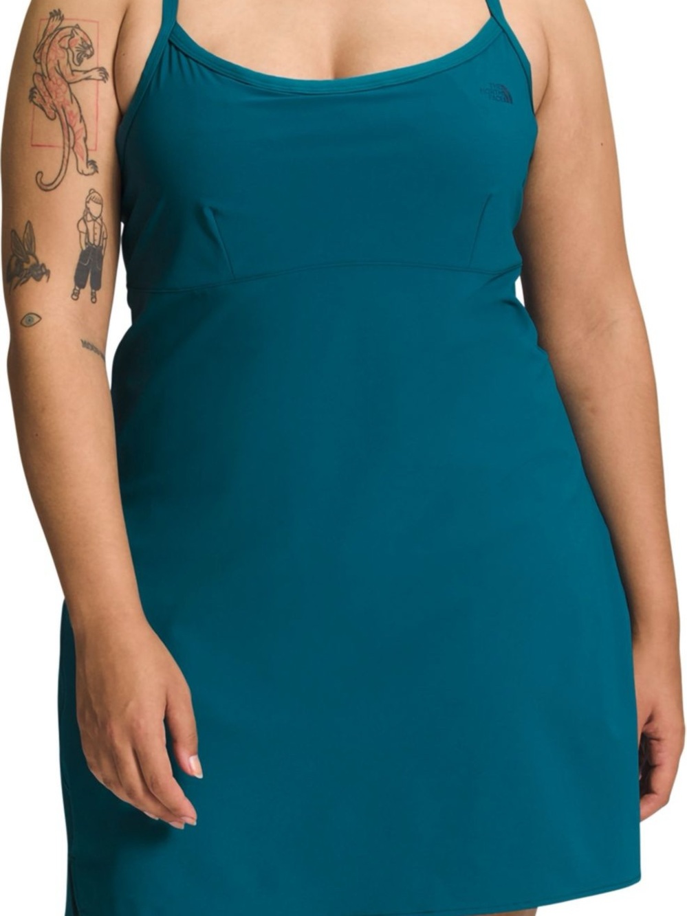 The North Face Teal Strappy Racerback Active Romper Dress Size 1X